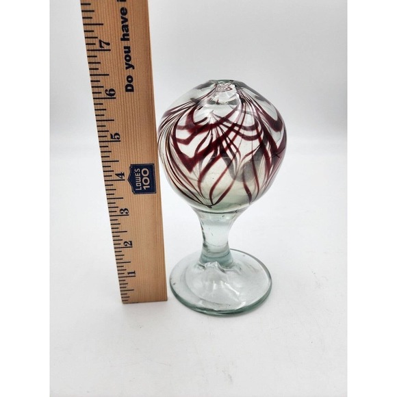 Brian Maytum Oil Lamp Signed Swirl Handmade Glass Ball Design - Picture 5 of 11